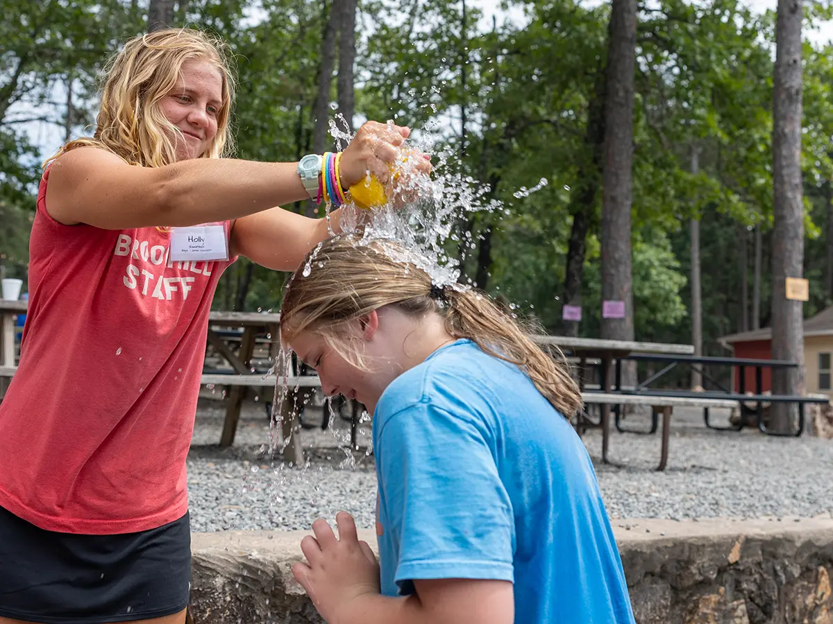 Campers playing games during Hodge Podge at Brookhill Ranch