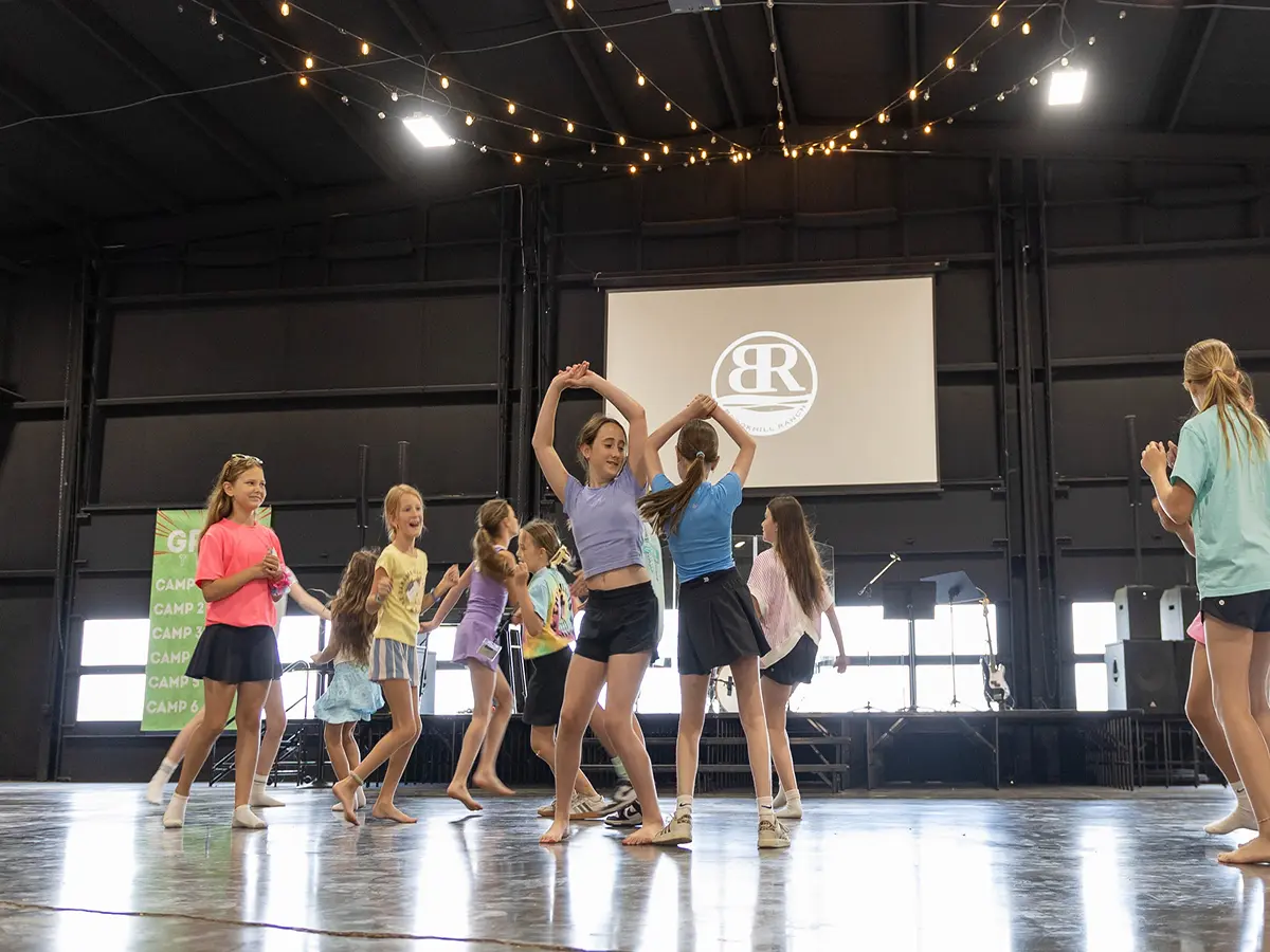 Campers dancing at Brookhill Ranch